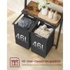vasagle-cos-de-rufe-murdare-2x46l-cu-raft-si-carlige-maro-rustic-si-negru
