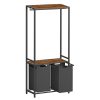 vasagle-cos-de-rufe-cu-doua-compartimente-si-suport-pentru-haine-detasabil-2x46l-maro