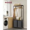 vasagle-cos-de-rufe-cu-doua-compartimente-si-suport-pentru-haine-detasabil-2x46l-maro
