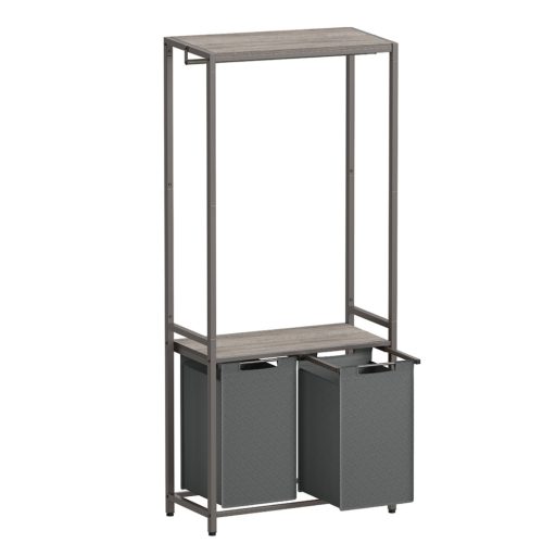 vasagle-cos-de-rufe-cu-2-sectiuni-si-rafturi-de-depozitare-capacitate-2x46l-grimaro