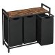 vasagle-cos-de-rufe-cu-3-saci-extractabili-si-detasabili-3x38l-maro-negru