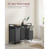 vasagle-cos-de-rufe-cu-3-compartimente-si-sac-de-depozitare-detasabil-3x38l-negru