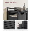 vasagle-cos-de-rufe-cu-3-compartimente-si-sac-de-depozitare-detasabil-3x38l-negru