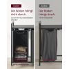 vasagle-cos-de-rufe-cu-3-compartimente-si-sac-de-depozitare-detasabil-3x38l-negru