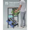 Raft de depozitare pentru sticle, 2 niveluri, 4 compartimente, 150 kg, maro rustic, 70.4