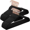 Umerașe de catifea, umerase antiderapante 50 buc, negru, 42.7 x 22 x 0.6 cm