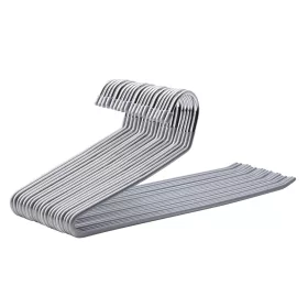   Umerașe pentru pantaloni, metal, 20 buc., antiderapante, economice de spațiu, gri
