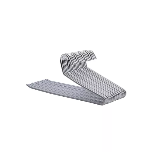 Umerașe pentru pantaloni, metal, 20 buc., antiderapante, economice de spațiu, gri