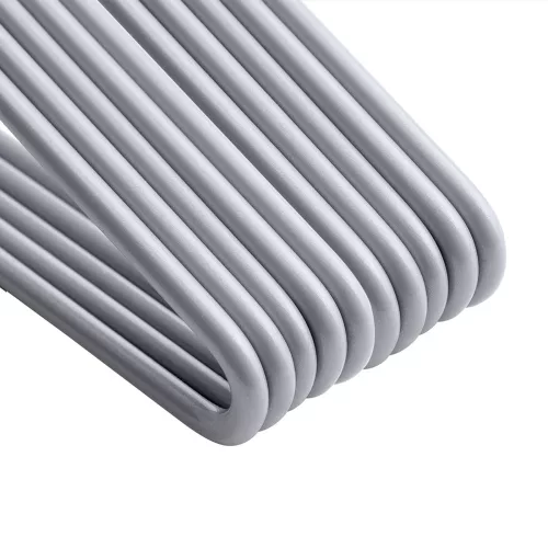 Umerașe pentru pantaloni, metal, 20 buc., antiderapante, economice de spațiu, gri