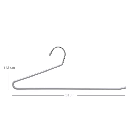 Umerașe pentru pantaloni, metal, 20 buc., antiderapante, economice de spațiu, gri