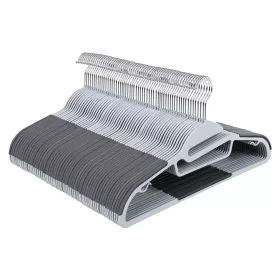   Set de cuiere din plastic 50 buc, antiderapante, 41,5 cm, gri, argintiu