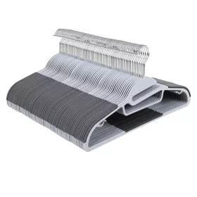   Set de 20 de umerașe din plastic, calitate premium, economisind spațiu, gri și argintiu
