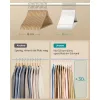 Umerașe din lemn, 30 buc., cu suport pentru pantaloni, cârlig rotativ 360°, mesteacăn