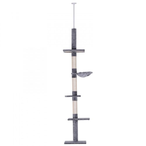 pawhut-stalp-de-catarat-pentru-pisici-ansamblu-de-zgariere-inaltime-reglabila-gri-40-x-34