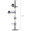 pawhut-stalp-de-catarat-pentru-pisici-ansamblu-de-zgariere-inaltime-reglabila-gri-40-x-34