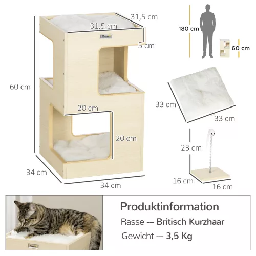 pawhut-mobilier-pentru-pisici-casa-de-pisici-pe-3-niveluri-cu-perna-cu-jucarie-soarece