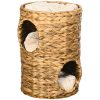 pawhut-turn-pentru-zgariat-pisici-2-niveluri-47-cm-inaltime-zambila-de-apa-naturala-cu