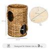 pawhut-turn-pentru-zgariat-pisici-2-niveluri-47-cm-inaltime-zambila-de-apa-naturala-cu