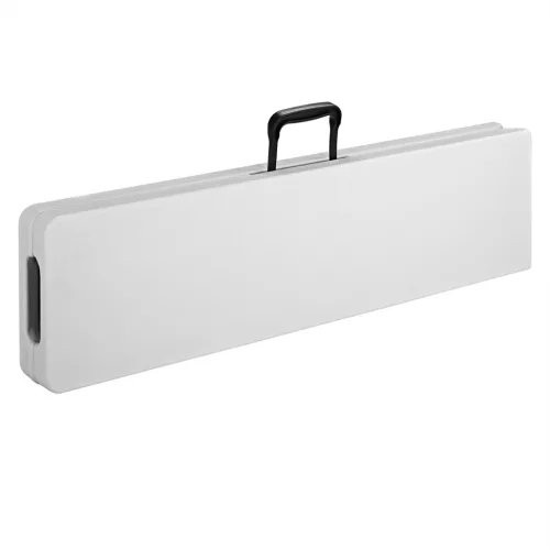 Bancă de grădină, set de 2, plastic alb, 28 x 183 x 44 cm