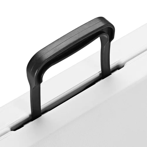 Bancă de grădină, set de 2, plastic alb, 28 x 183 x 44 cm