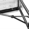 Bancă de grădină, set de 2, plastic alb, 28 x 183 x 44 cm