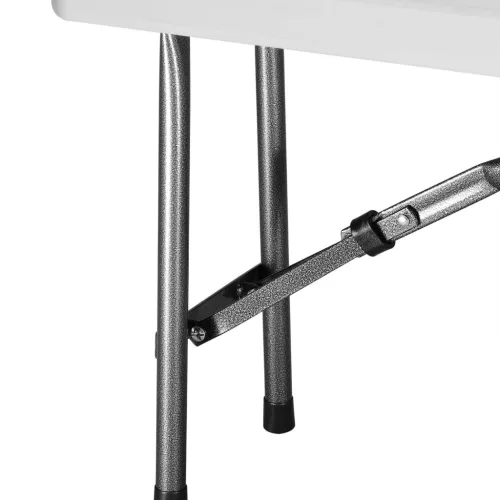 Bancă de grădină, set de 2, plastic alb, 28 x 183 x 44 cm