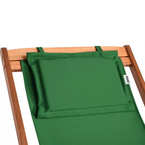 Șezlong din lemn de acacia verde, pentru terasă, 94 x 60 x 94 cm