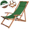 Șezlong din lemn de acacia verde, pentru terasă, 94 x 60 x 94 cm
