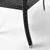 Bancă de grădină, polyrattan, neagră, 122 x 58 x 87 cm