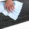 Bancă de grădină, polyrattan, neagră, 122 x 58 x 87 cm