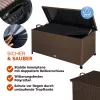 Ladă de depozit pentru grădină, polyrattan, maro, 117 x 53 x 60 cm