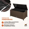 Ladă de depozit pentru grădină, polyrattan, maro, 117 x 53 x 60 cm