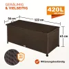 Ladă de depozit pentru grădină, polyrattan, maro, 117 x 53 x 60 cm