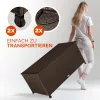 Ladă de depozit pentru grădină, polyrattan, maro, 117 x 53 x 60 cm