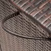 Ladă de depozit pentru grădină, polyrattan, maro, 117 x 53 x 60 cm