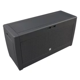   Ladă de depozit pentru grădină, antracit, 310 litri, rattan, 48 x 119 x 60 cm