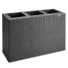 Suport De Flori, polyrattan, negru, 83 x 30 x 60 cm