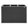 Suport De Flori, polyrattan, negru, 83 x 30 x 60 cm