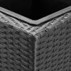 Suport De Flori, polyrattan, negru, 83 x 30 x 60 cm
