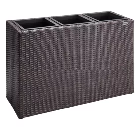 Suport De Flori, polyrattan, maro, 30 x 83 x 60 cm