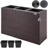 Suport De Flori, polyrattan, maro, 30 x 83 x 60 cm