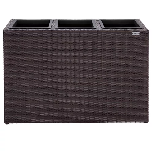 Suport De Flori, polyrattan, maro, 30 x 83 x 60 cm
