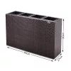 Suport pentru flori, poliratan, maro, 27 x 95 x 60 cm
