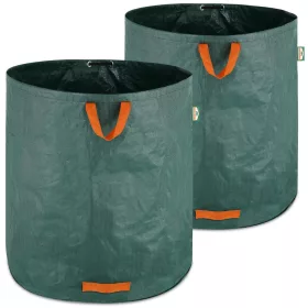   Sac de colectare a deșeurilor de grădină, set de 2, verde, 500 litri