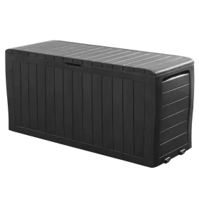   Ladă de depozit pentru grădină, antracit, 270 litri, waterproof, 117x45x57 cm