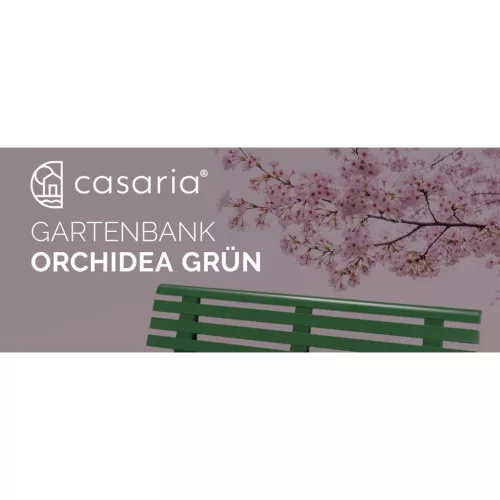 Bancă de grădină, verde, Orchidea, 145 x 49 x 74 cm