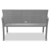 Bancă de grădină, polyrattan, gri, 122 x 58 x 87 cm