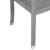 Bancă de grădină, polyrattan, gri, 122 x 58 x 87 cm