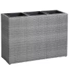 Suport De Flori, polyrattan, gri, 30.5 x 83 x 60 cm