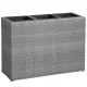 Suport De Flori, polyrattan, gri, 30.5 x 83 x 60 cm